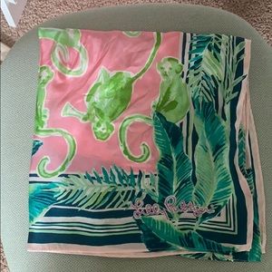Lilly Pulitzer silk scarf.